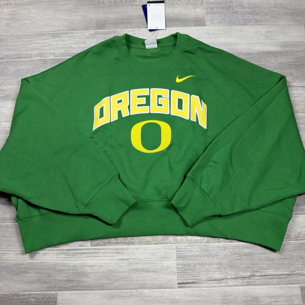 Oregon Ducks Nike Women's Large Oversized Green Phoenix Pullover Sweatshirt New